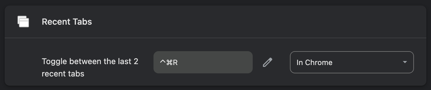 Custom Chrome Shortcut Screenshot
