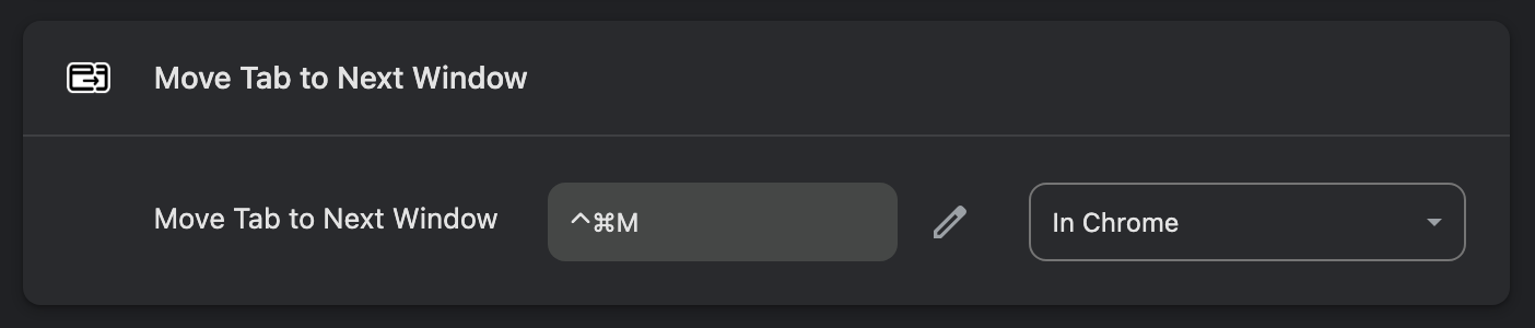 Custom Chrome Shortcut Screenshot